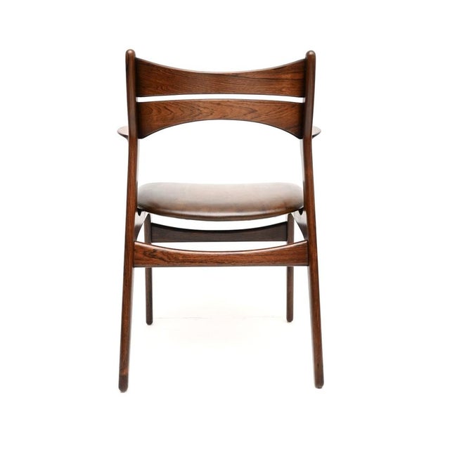 Brown Vintage Danish Carver Armchair by Erik Buch, 1960 For Sale - Image 8 of 11