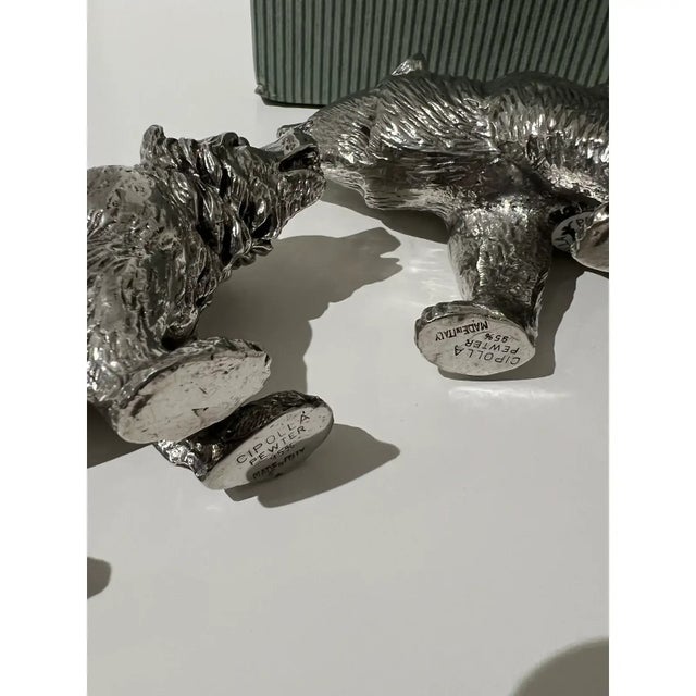 Set of 3 Pewter Bears by Cipolla Pewter, Made in Italy From Gorsuch in Aspen For Sale - Image 10 of 10