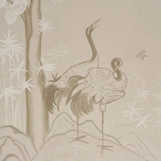 2020s SAMPLE - Schumacher X Colette Cosentino Birdsong 3 Panel Set In Ivory For Sale - Image 5 of 6