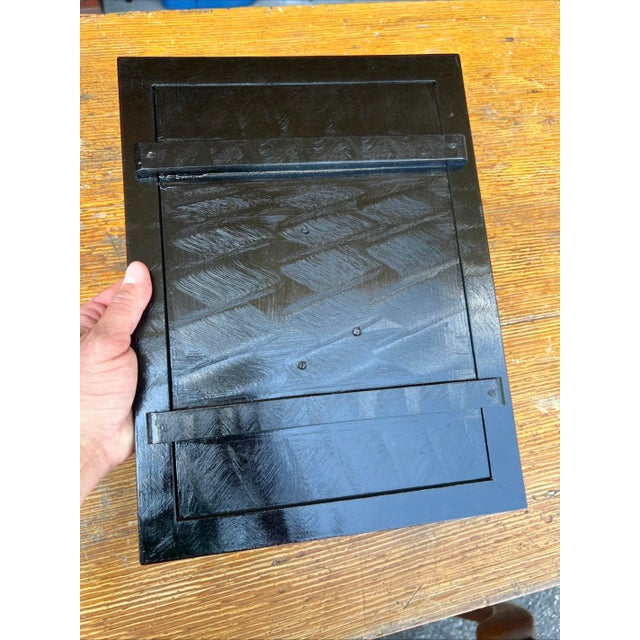 Vintage Chinese Carved Shell and Lacquer Peacock WallHang Artwork, Circa 1950’s For Sale - Image 11 of 18