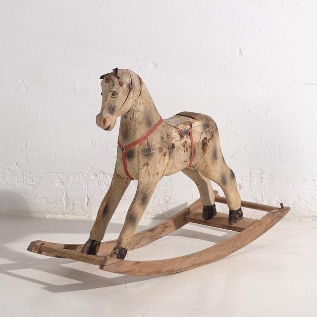 Antique French Rocking Horse, 1920 For Sale - Image 15 of 15