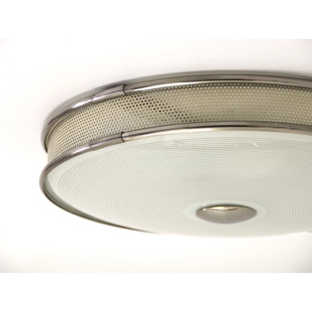 Mathieu Matégot Mid-Century French Ceiling Lamp attributed to Mathieu Matégot, 1950s For Sale - Image 4 of 8