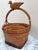 Farmhouse Vintage Rustic Asian Wood Carved Duck Basket For Sale - Image 3 of 10