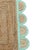 Handwoven Natural Jute Bath Rug With Mint Scalloped Border For Sale - Image 6 of 11