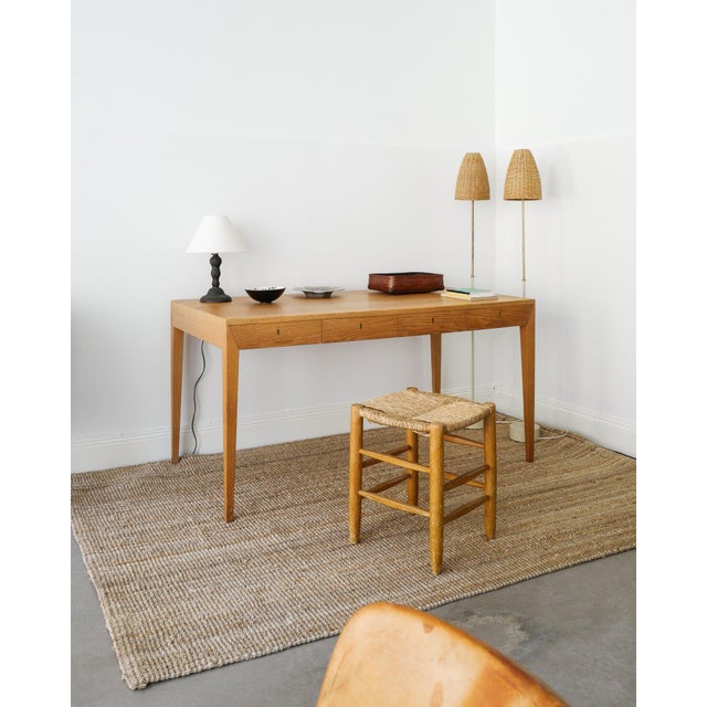 1960s Mid-Century Swedish S-1871 Floor Lamp in Metal & Rattan from Hans-Agne Jakobsson, Sweden, 1950s For Sale - Image 5 of 13