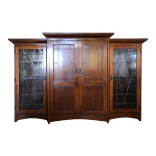 Drexel American Review Entertainment & 2 Display Cabinets, 3 Pieces For Sale