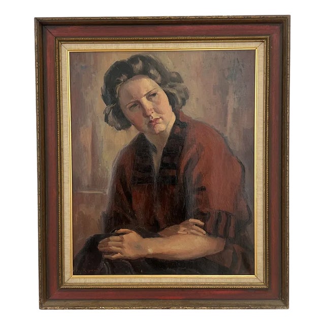 Casimir Reymond, Portrait de Willy, Oil on Canvas, Framed For Sale