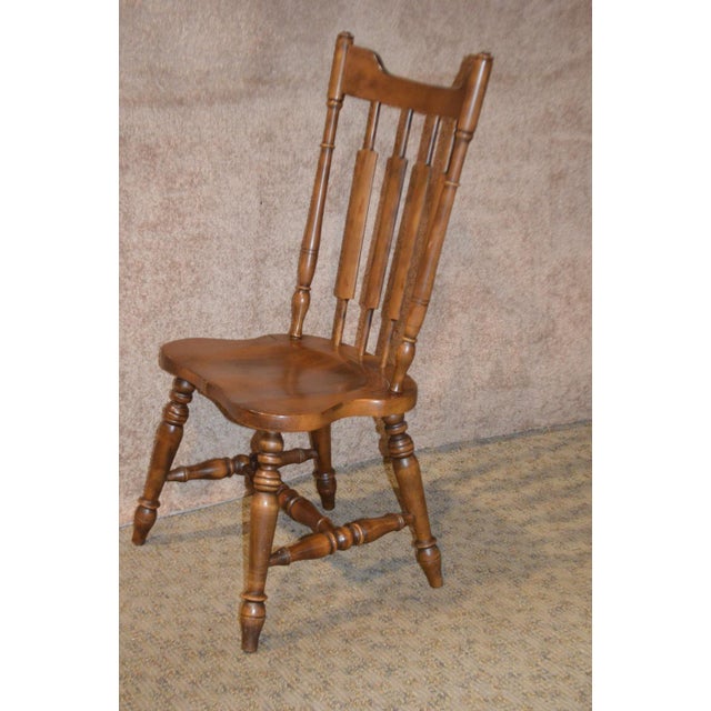 Vintage Temple Stuart Rockingham Country Maple Dining Chairs Set of 6