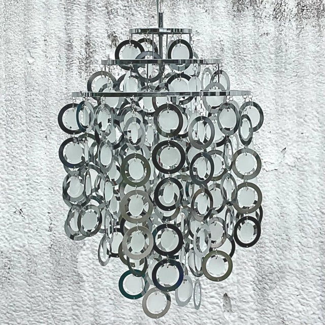Mid 20th Century Vintage Midcentury Verner Panton Rings Chandelier For Sale - Image 5 of 8