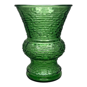 Vintage Namco Textured Ribbed Green Glass Vase C. 1960’s