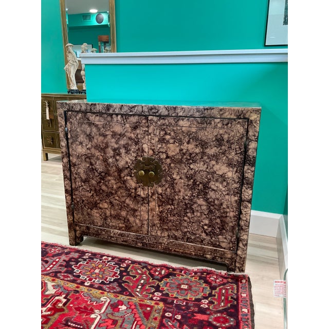 1970s Henredon Faux Tortoiseshell Cabinet For Sale - Image 11 of 11