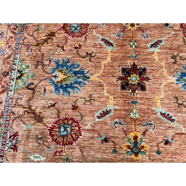 Camel Sultanabad Hand-Knotted Wool Rug - 9'3" X 6'9" For Sale - Image 13 of 17