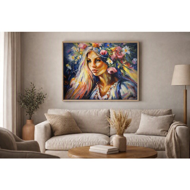 “On the Edge of the Shadow” — original oil painting on canvas by Ukrainian artist Kateryna Staretska, created in 2025....