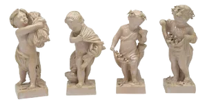 Sevres Creamware Figures Emblematic of Four Seasons, Modeled after/by Bachelier