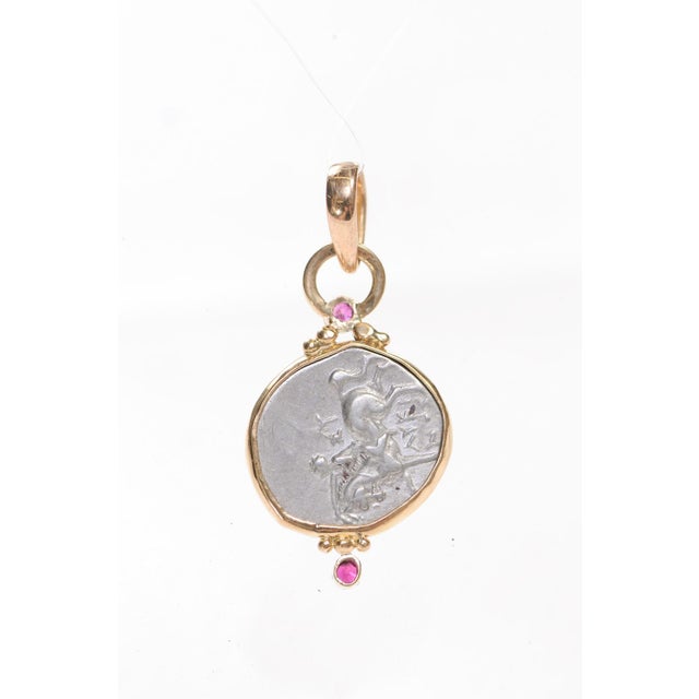 15th Century & Earlier 15th Century Naked Taras Didrachm Pendant W 18k Gold For Sale - Image 5 of 13