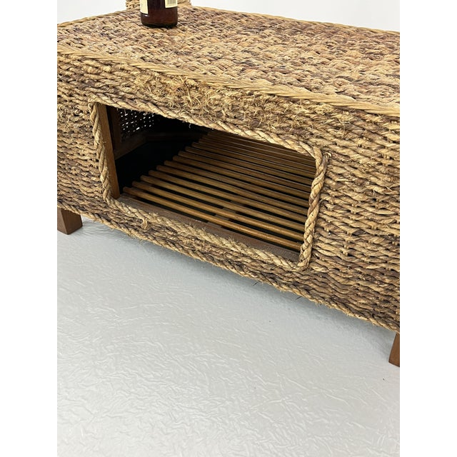 1960s Mid-Century Rattan and Bamboo Coffee Table, Italy, 1960s For Sale - Image 5 of 11