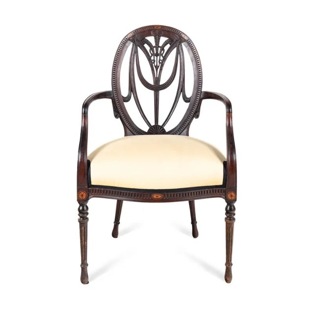 Wood Antique Mahogany Carlton House Desk and Chair For Sale - Image 7 of 11