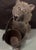 Vintage Hand-Crafted Artisan Metal Bear Sculpture Luminary & Planter For Sale - Image 11 of 17