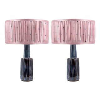 Vintage Table Lamp with Pleated Lampshade from Soholm, 1960s For Sale