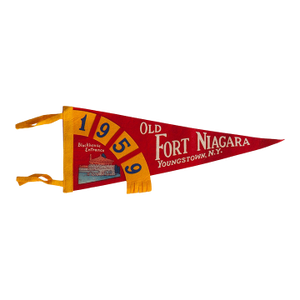 Vintage Old Fort Niagara New York Felt Flag Pennant