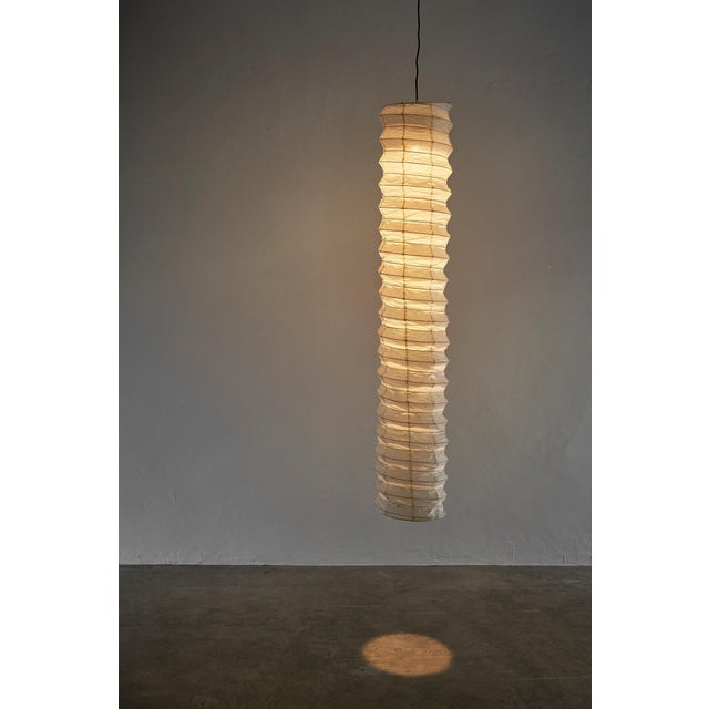 Wood Akari Model L Ceiling Lamp attributed to Isamu Noguchi, 1951 For Sale - Image 7 of 16