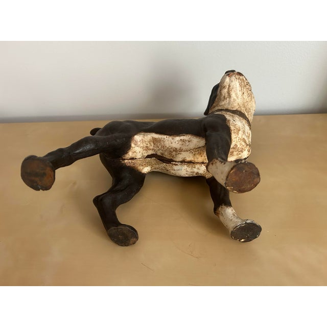Black Antique Cast Iron Boston Terrier Painted Doorstop For Sale - Image 8 of 8