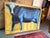 Suzanne Frazier Blue Cow Oil on Canvas Painting For Sale - Image 11 of 12