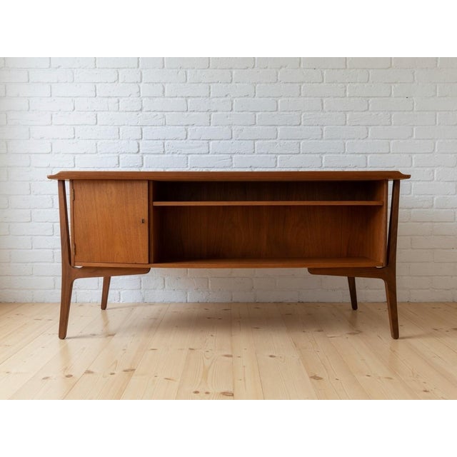 Wood Teak Executive Desk from Svend Aage Madsen, 1960s For Sale - Image 7 of 13