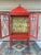 Late 20th Century Vintage Lexington Chinoiserie Faux Bamboo China Cabinet With Pagoda Top For Sale - Image 5 of 12