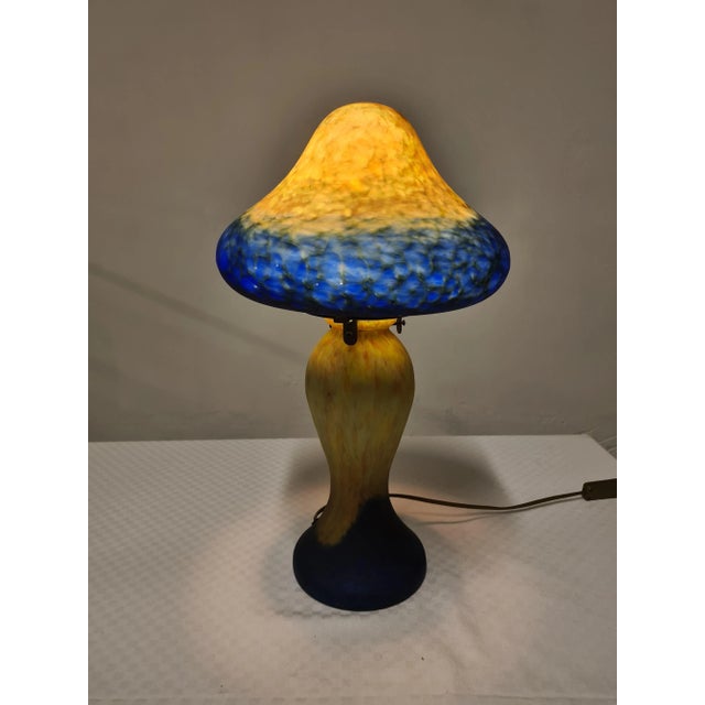 Art Nouveau Glass Paste Lamp, 1980s For Sale - Image 4 of 11