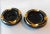 Ebony Cambridge Ebony With Gold No. 388 - Set of 6 Personal 2 1/2" Ashtrays For Sale - Image 8 of 9