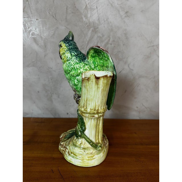 Vintage Ceramic Parrot Vase, 1920s For Sale - Image 3 of 17