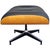 Black Mid-Century Modern Eames Leather Ottoman by Herman Miller For Sale - Image 8 of 17