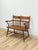Brown Vintage Maple Spindle Two-Seat Bench Double Crest Turned Legs Farmhouse For Sale - Image 8 of 18