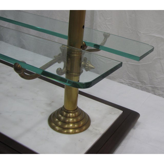 Brass, Marble & Glass Pastry Stand Chairish