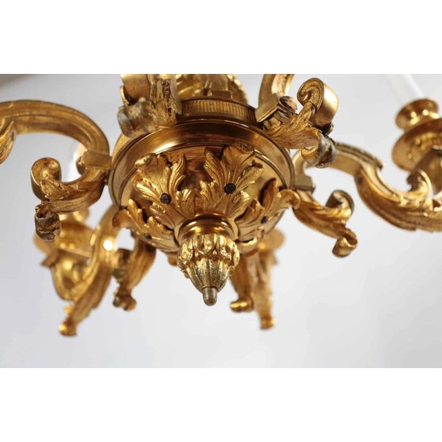 Antique Mazarin Gilded Bronze Chandelier For Sale - Image 6 of 7