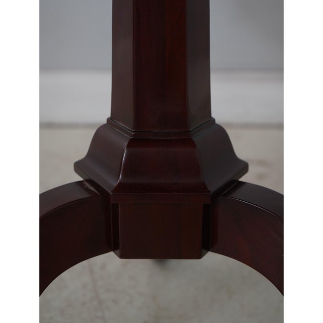 Wood Kindel Inlaid Mahogany Neoclassical Hexagon End Table For Sale - Image 7 of 14