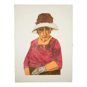Ruth Leaf, Dowager, Embossed Screenprint, Etching, Artist Proof Signed