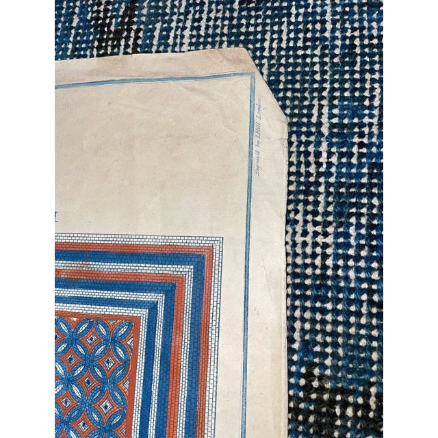 Traditional "3 Roman Tessellated Pavements Discovered in 1747" Architectural Hand Colored Etching For Sale - Image 3 of 8