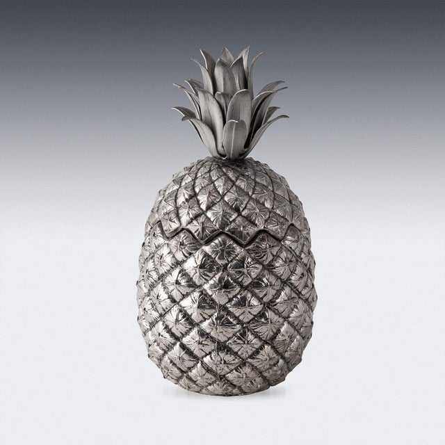 Vintage Silver Plated Pineapple Ice Bucket by Mauro Manetti, 1960 For Sale - Image 3 of 15