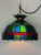 1970s Geometric Stained Glass Pendant Light Fixture For Sale In Philadelphia - Image 6 of 6