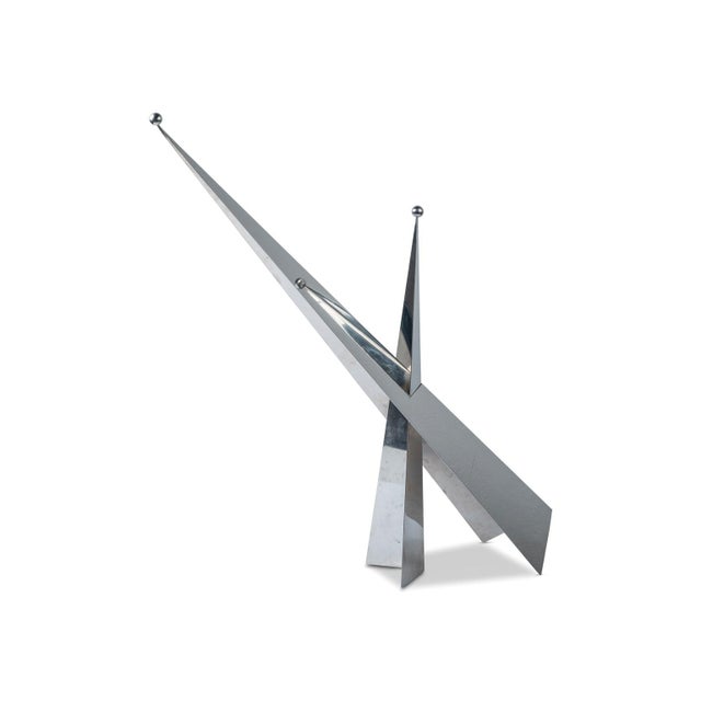 Chrome-Plated Metal Table Lamp, Italy, 1980s For Sale - Image 6 of 6