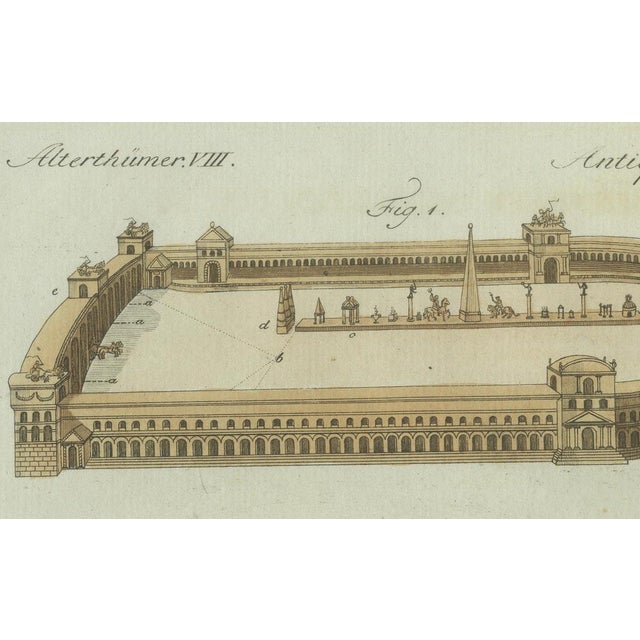 Bertuch, Roman Chariot Racing and Circus Maximus, 1800, Engraving For Sale - Image 6 of 9