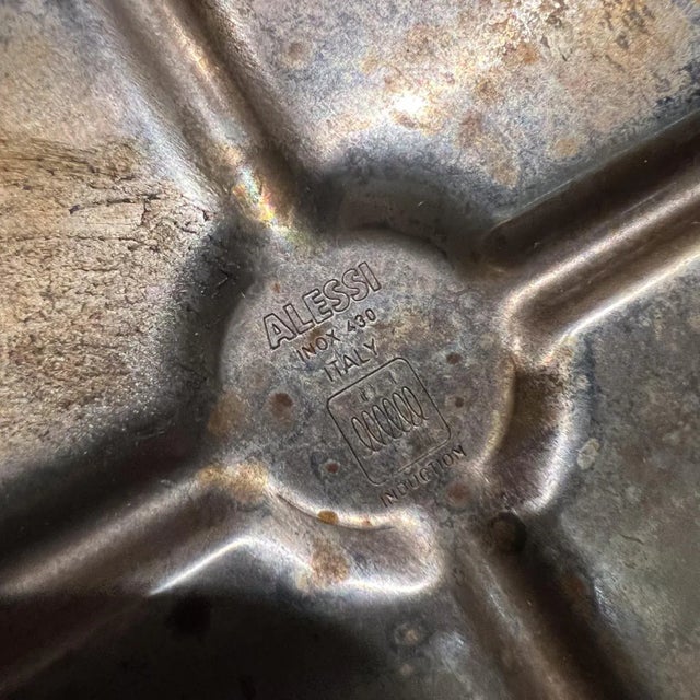 1980s Vintage Alessi Tea Kettle Stainless White Italy For Sale - Image 9 of 12