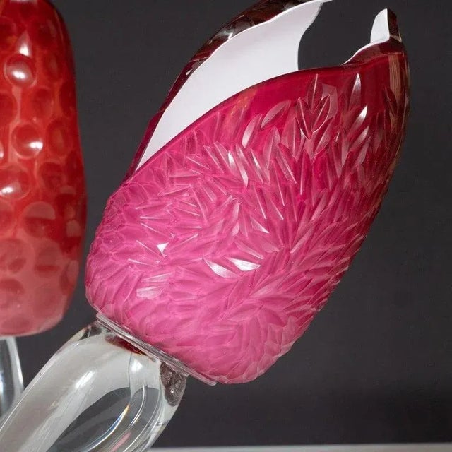 Glass Layered Glass "Dragonfruit" Sculpture by Jiri Jelinek For Sale - Image 7 of 13