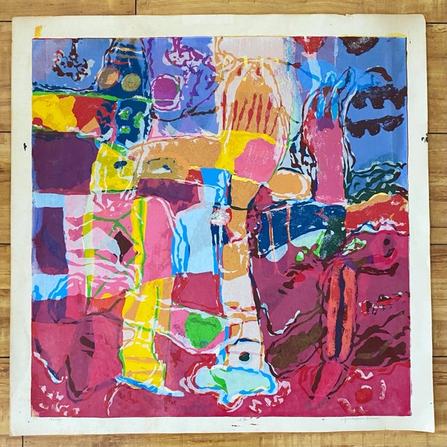 Late 20th Century Abstract Expressionist Serigraph by Lynn Larson Inlow For Sale - Image 10 of 10