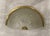 Vintage Art Deco Greek Key Brass Half Moon Sconse Shade Good condition