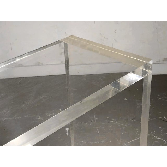 Postmodern Acrylic Glass Console Table, France, 1970s For Sale - Image 6 of 9