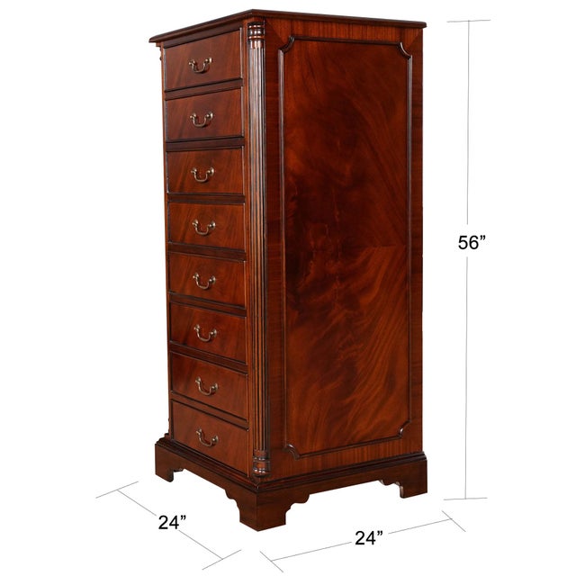 A superb piece of craftsmanship this high quality Mahogany Tall File Cabinet from Niagara Furniture is made with figured...
