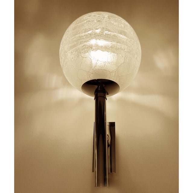 Vintage Space Age Glass Sconces from Doria, 1960s, Set of 2 For Sale - Image 12 of 14
